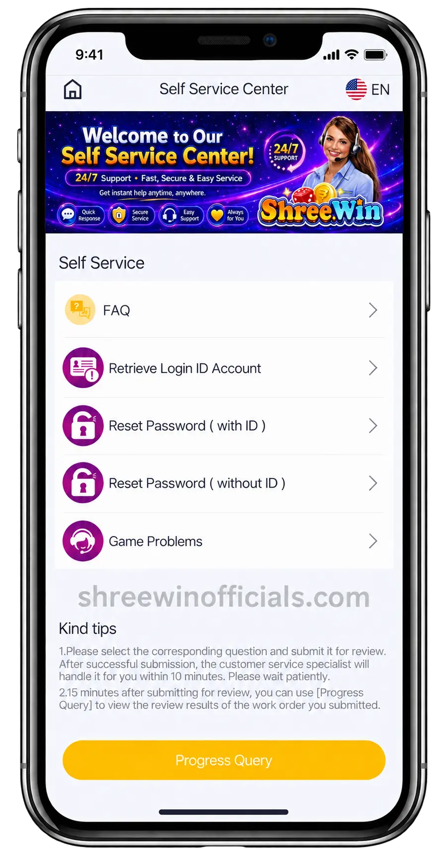 Register 5 Shree Win Customer Support